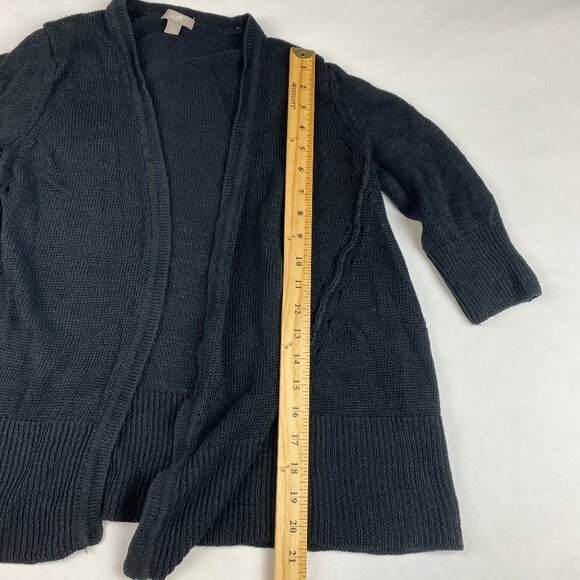 J Jill Cardigan Women's Size Small Petite 100% Linen Black - Picture 9 of 13